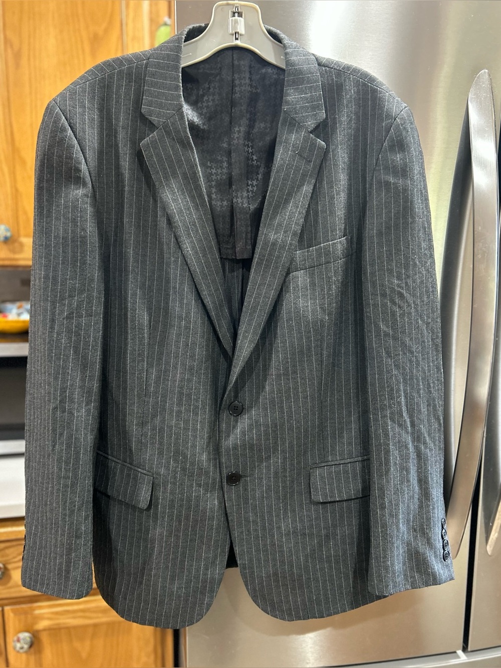 John Varvatos Gray Pinstripe Men's Blazer - Classic Two-Button Jacket